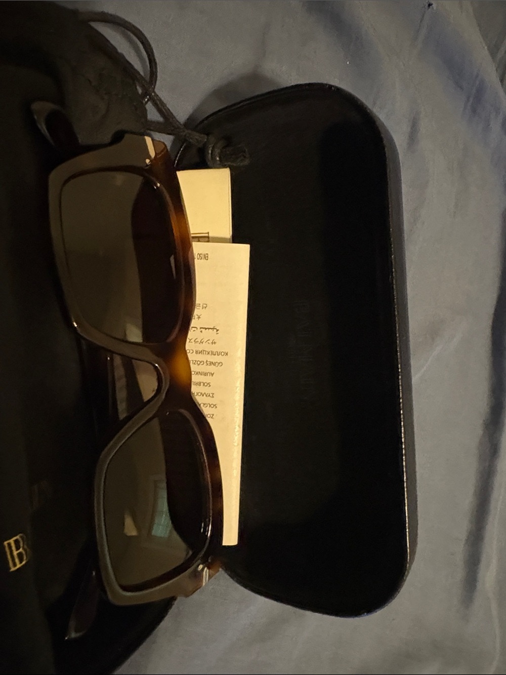 Balmain Brown Tortoiseshell Men's Sunglasses with Brown Lenses